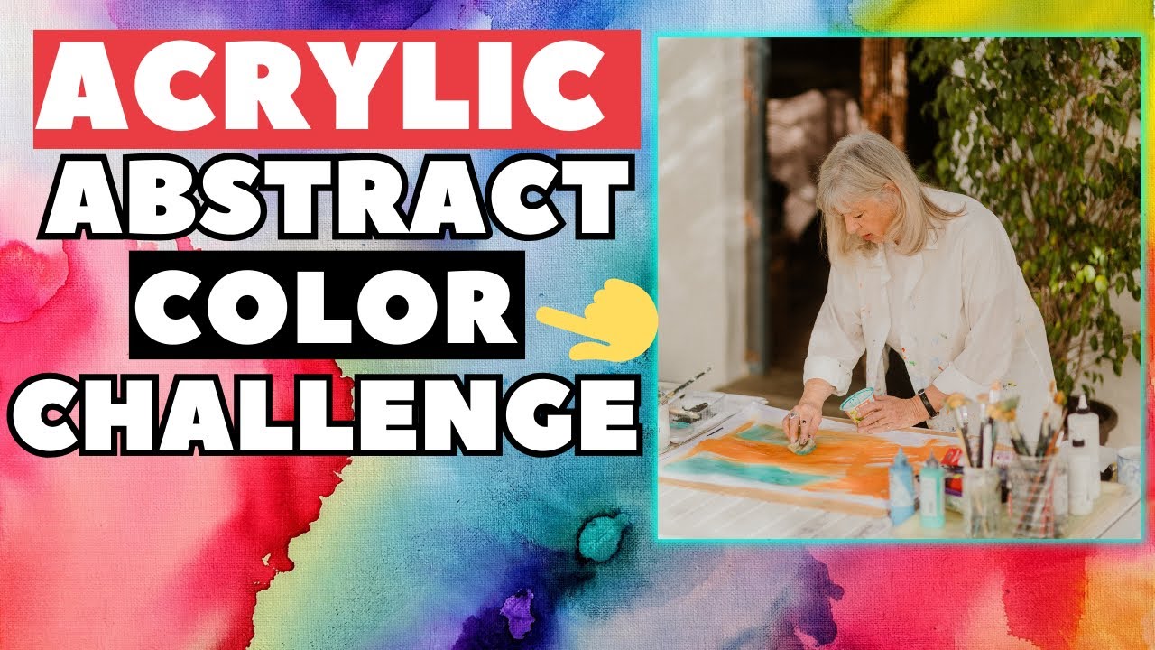 Acrylic Abstract Painting Challenge  #1 #acrylicpainting #acrylicabstract