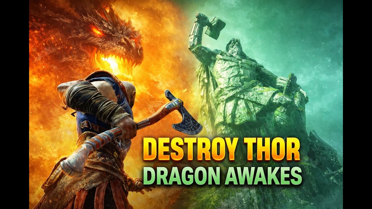 Kratos’ New Mission ⚔️ Destroy Thor’s Statue & Face a GIANT Dragon | God of War