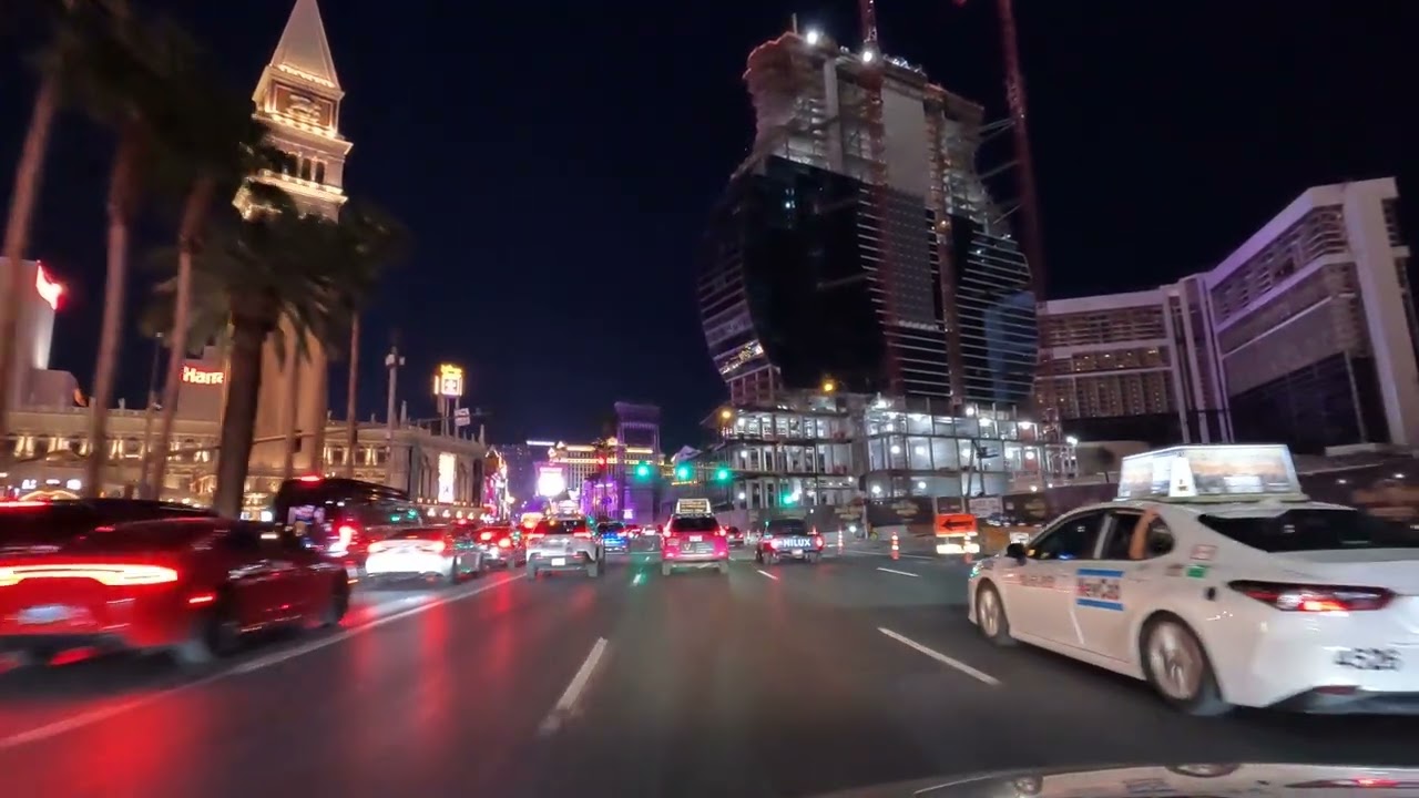 Driving Las Vegas 4K At Night