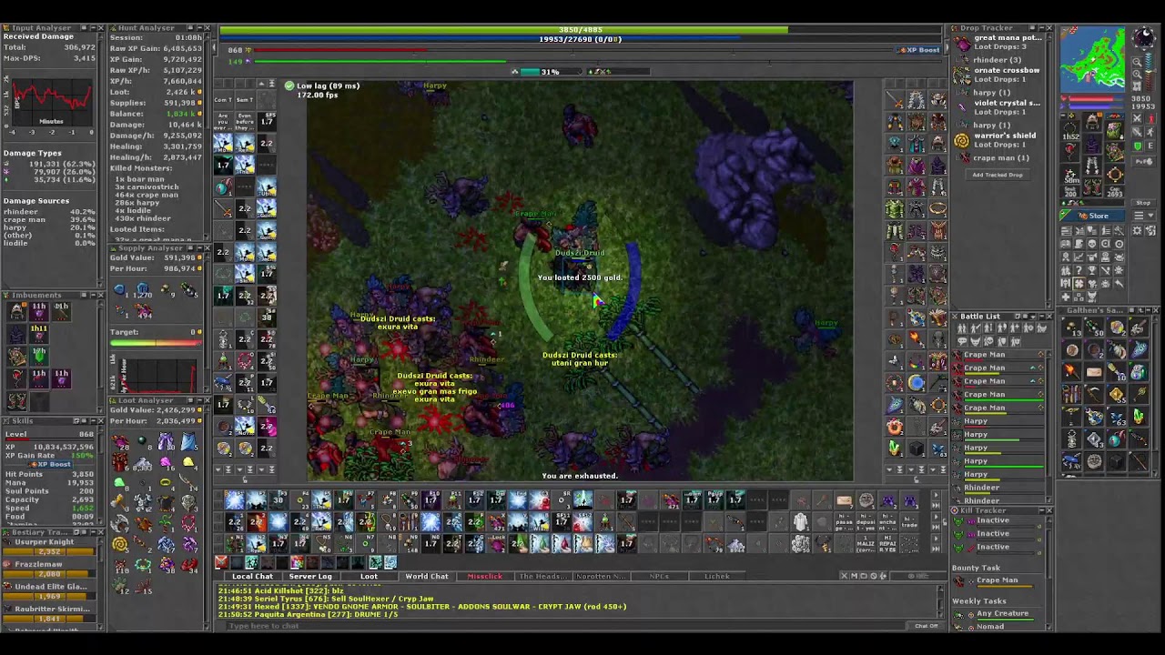 Bounty Task Crape Man 477/477 Elder Druid 870 Kalibra