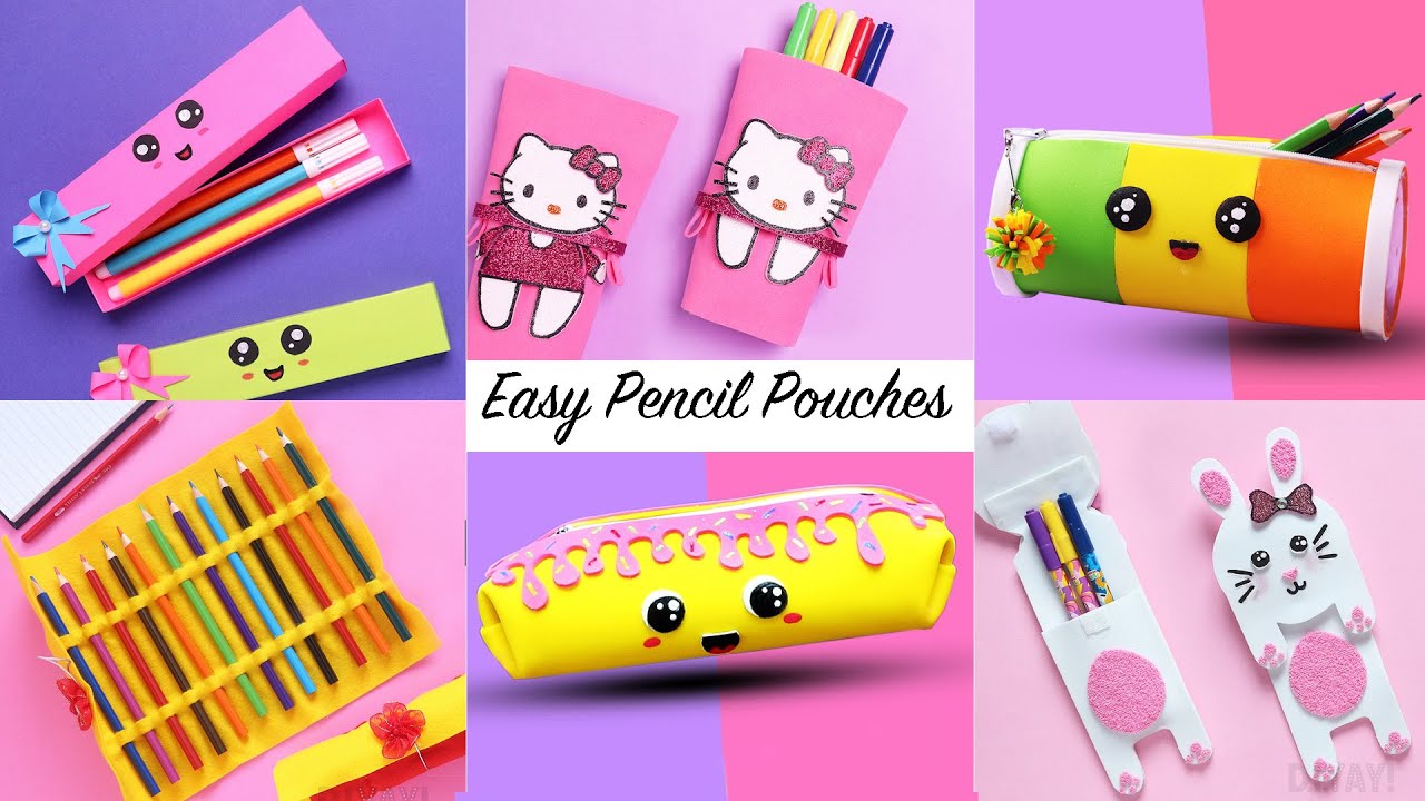 6 Easy Pencil Case | Pencil Pouch | Pencil Pouch Making at Home