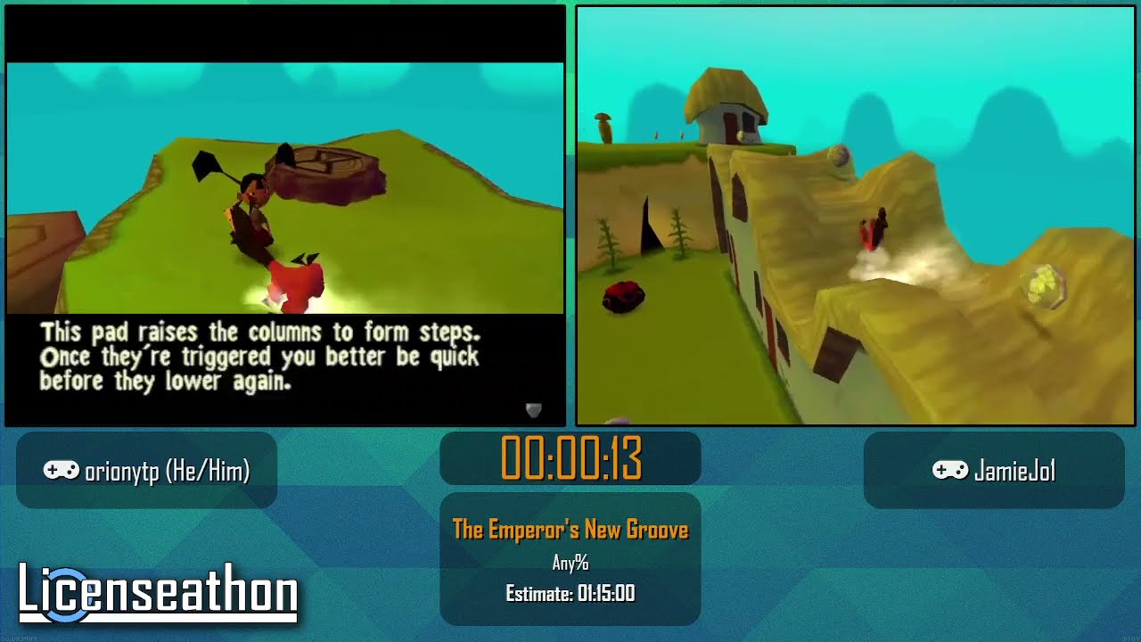 The Emperor's New Groove (Any%) in 56:11 by orionytp & JamieJo1