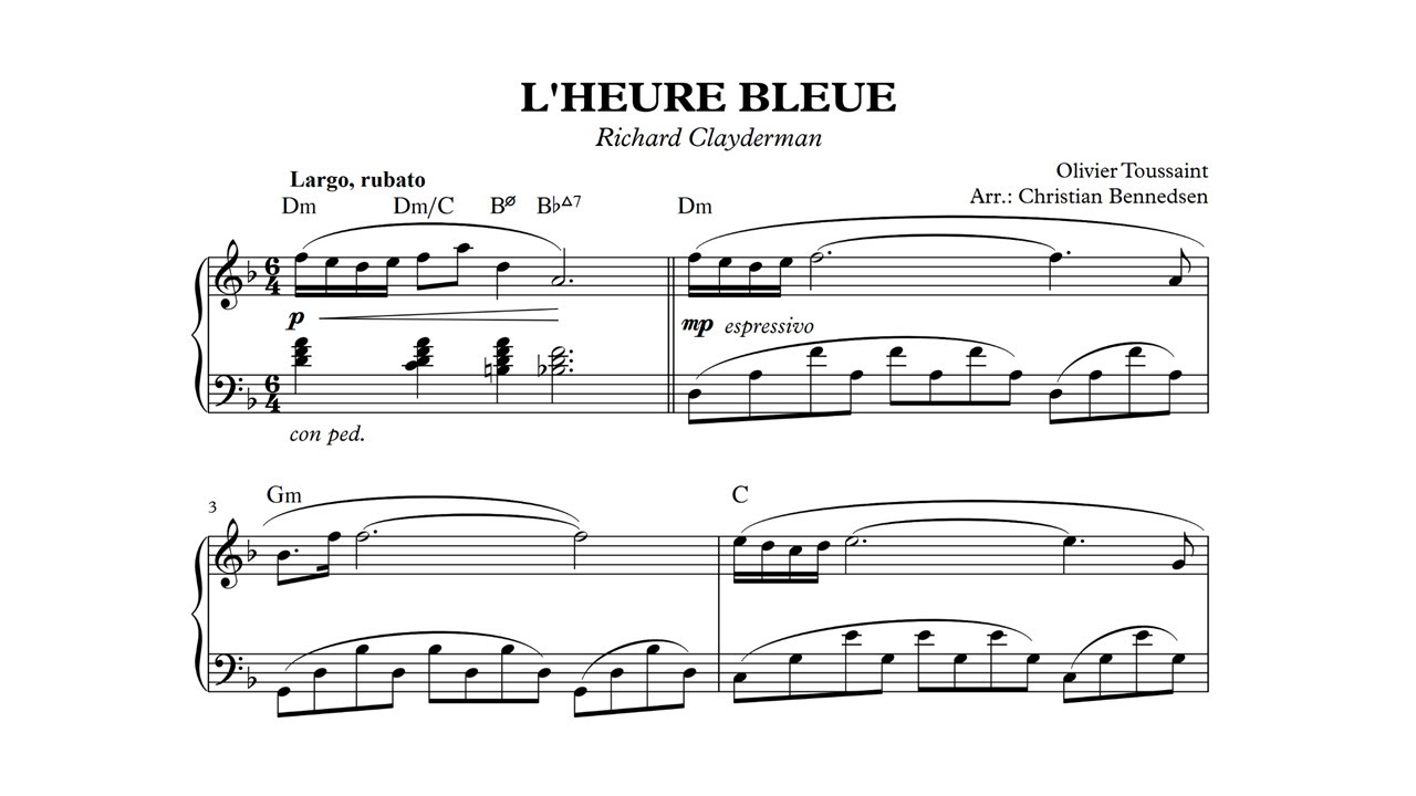 Richard Clayderman - L'heure Bleue - Piano