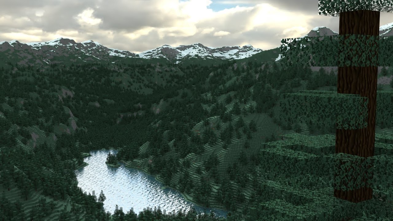 Minecraft World Painter Timelapse | Lake San Cristobal, Colorado