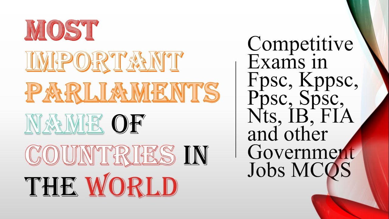 Most Important Parliaments Name of Countries in the World General Knowledge