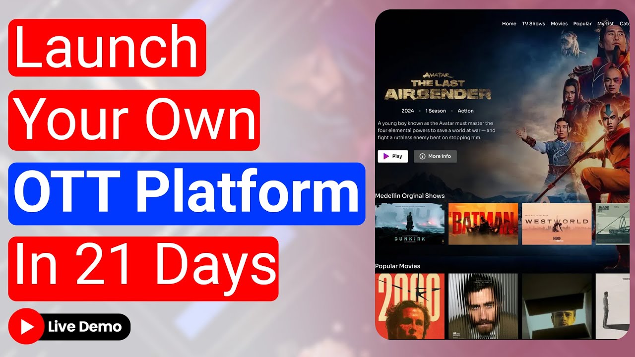 OTT Platform Development | Launch Your Own OTT Service | OTT App with Admin Panel (Live Demo)