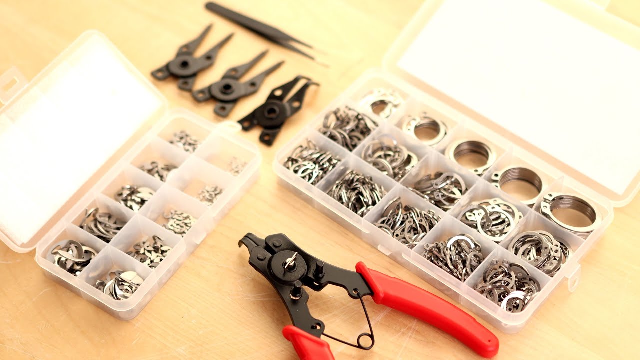 ZHUBANG 800Pcs C clip External Retaining Rings Snap Rings Assortment Kit