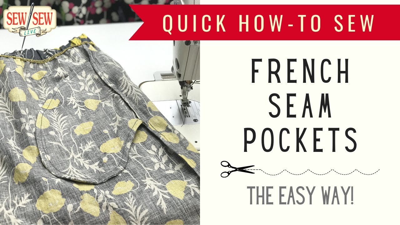 How to Sew Side Seam Inseam Pockets With French Seams by Sew Sew Live