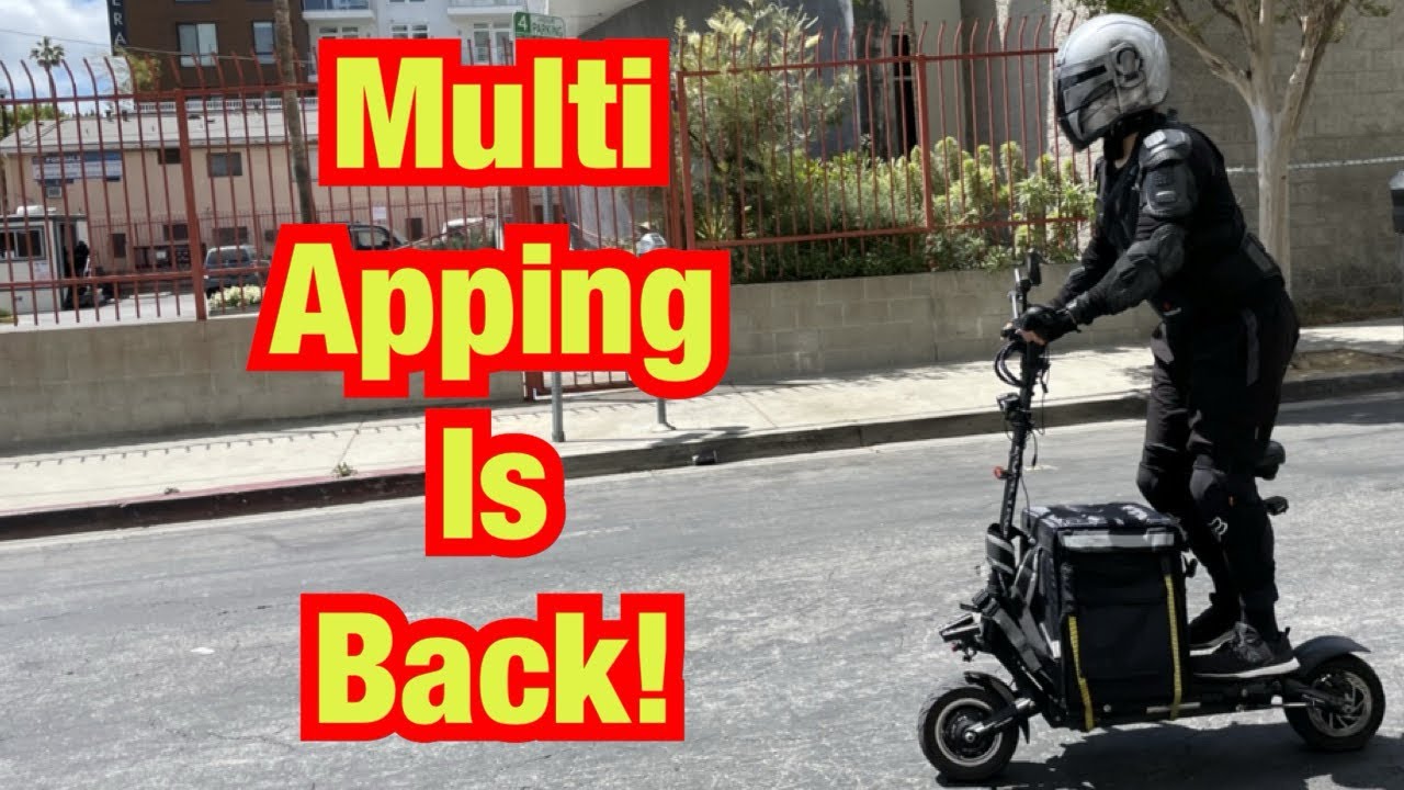 DOORDASH ON ELECTRIC SCOOTERS BACK ON 2 APPS! on the InMotion RS