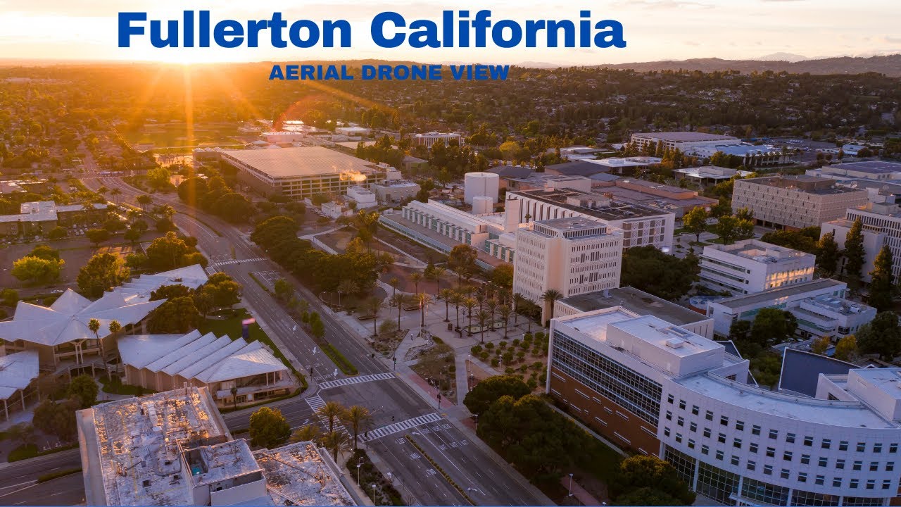 Fullerton California by Drone - Laguna Lake Fullerton California Drone Shots