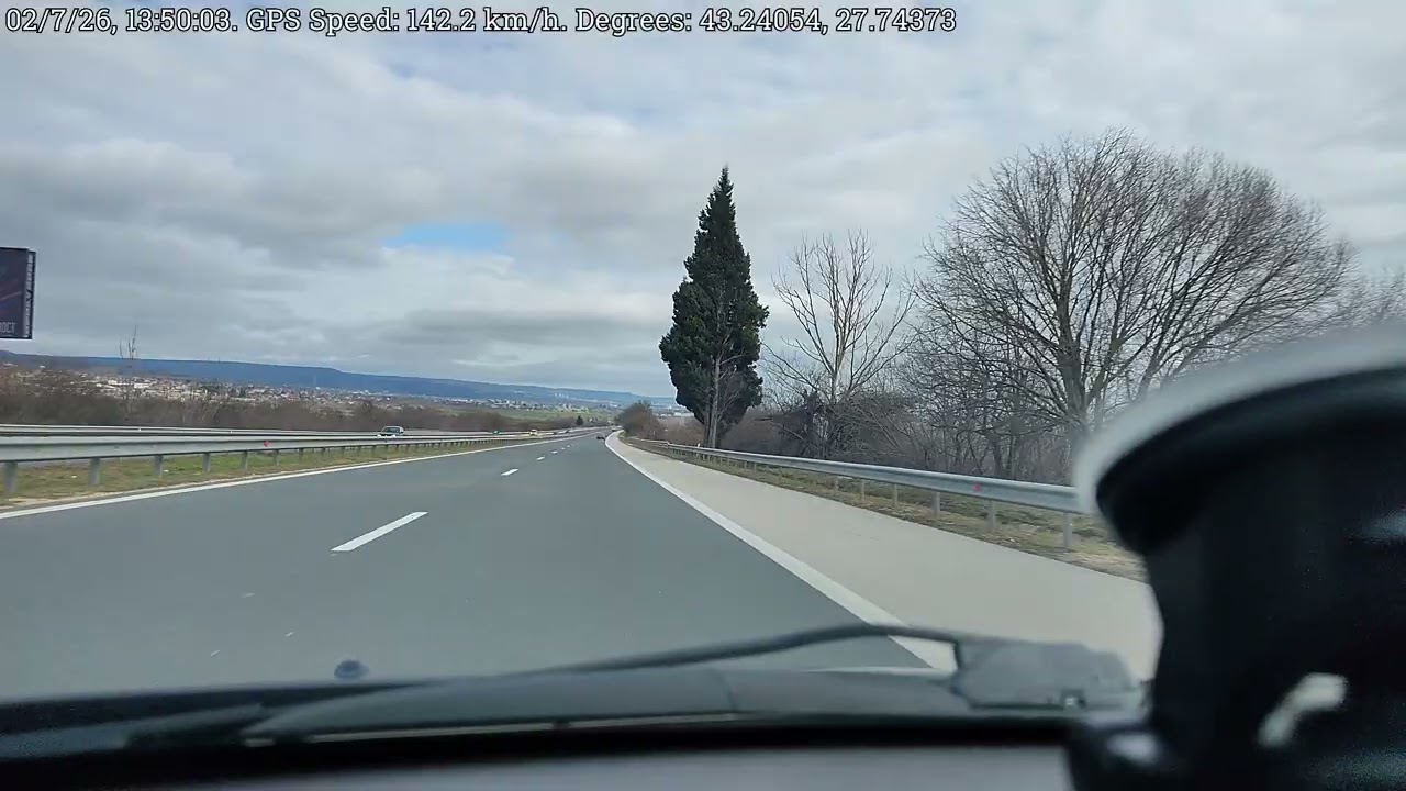 шофиране по Автомагистрала Хемус 07.02.2026 от Девня към Варна #varna #bulgaria up to 169km/h 