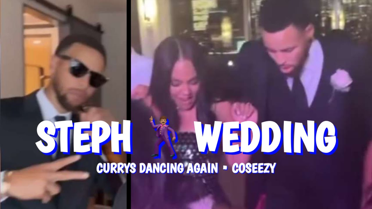 Steph Curry dancing at wedding as groomsman to @COSeezy Strachan 💍 Jennifer Volcy [+Ayesha, Seth]