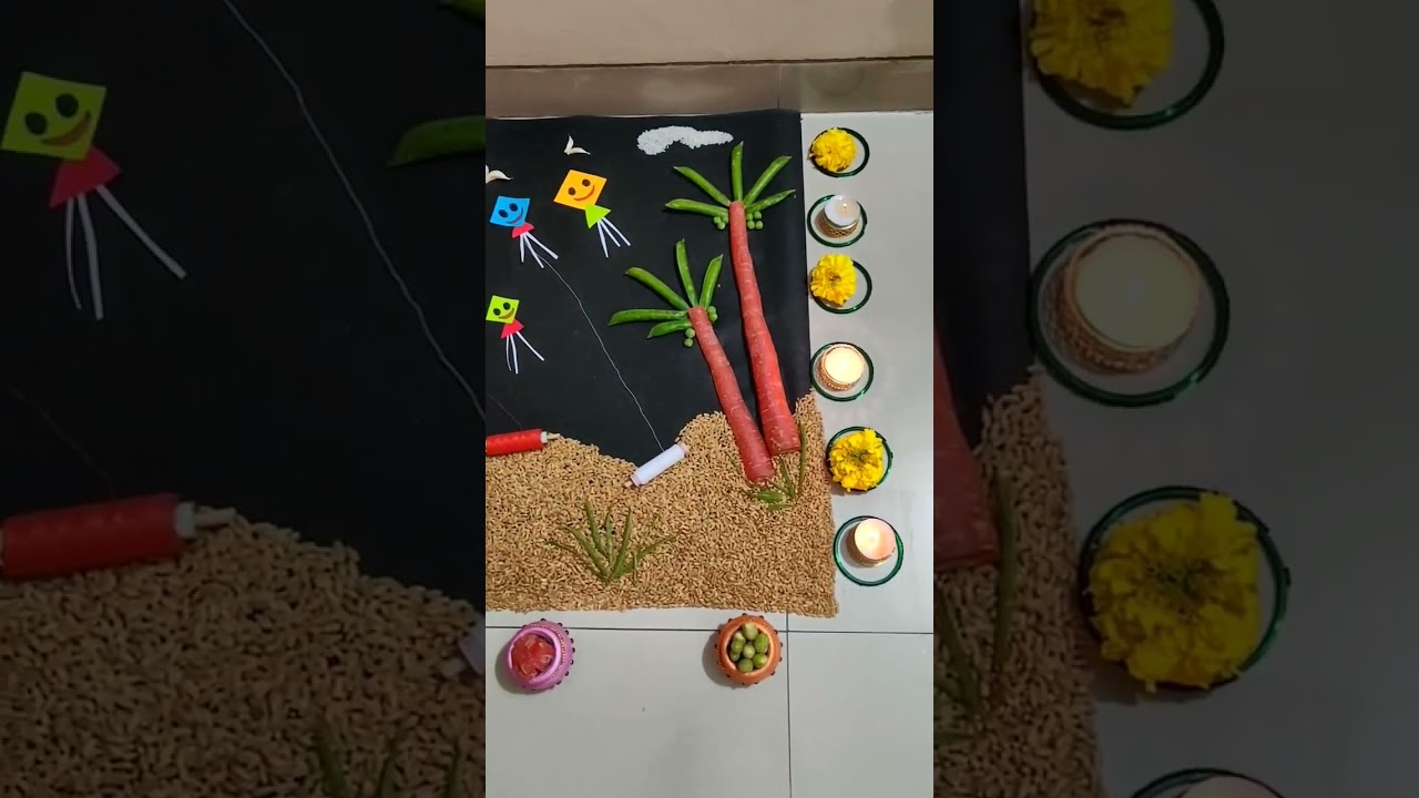 Makar Sankranti special Rangoli designs #sankranthi#rangoli#shorts#youtubeshorts#viral #Artbysangita