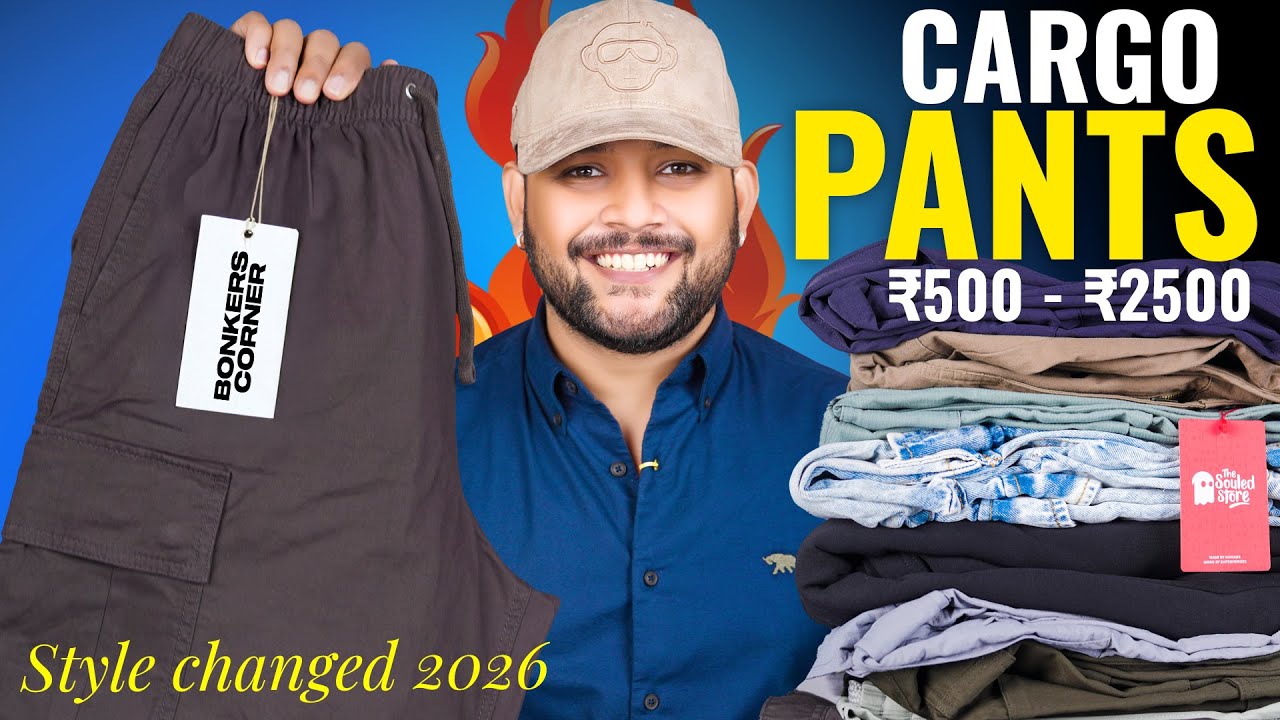 Top 10 Cargo Pants from Myntra | Budget to Premium (₹500–₹2500) Bonkers Corner, H&M Pant Haul 2026