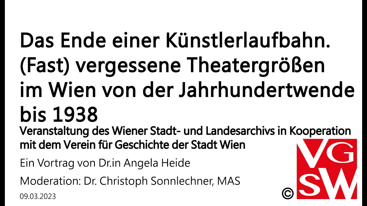 Das Ende einer K&uuml;nstlerlaufbahn.