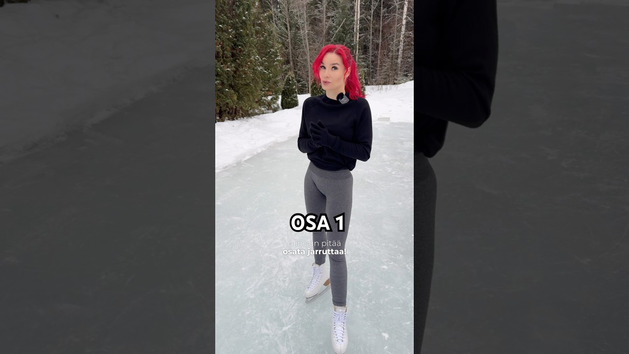 Kuinka jarruttaa luistimilla? Osa 1 ⛸️ T-jarrutus #luistelu #opetus #jarruttaminen #j&auml;&auml;kiekko