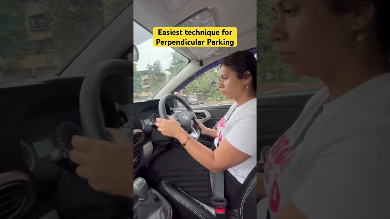 Easiest technique for Perpendicular Parking | Driving Master