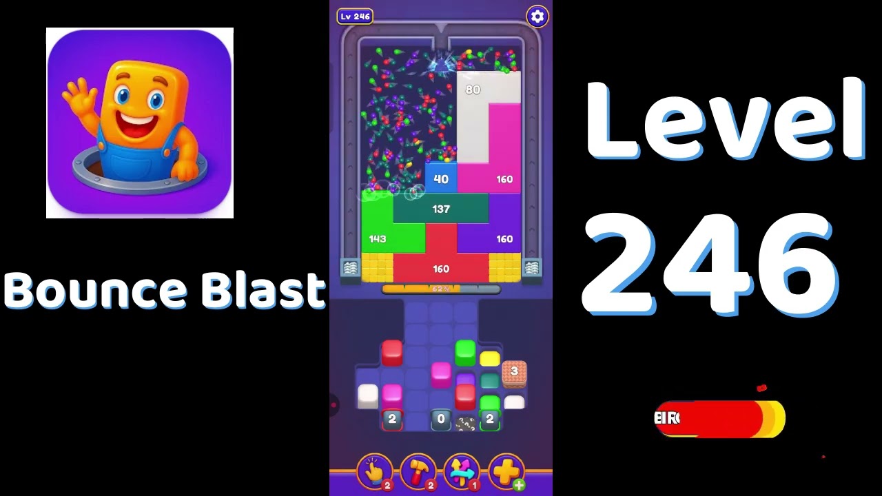 Bounce Blast Level 246 Walkthrough 🎮💥 | Tricky Ball Puzzle Solution | Go Answer