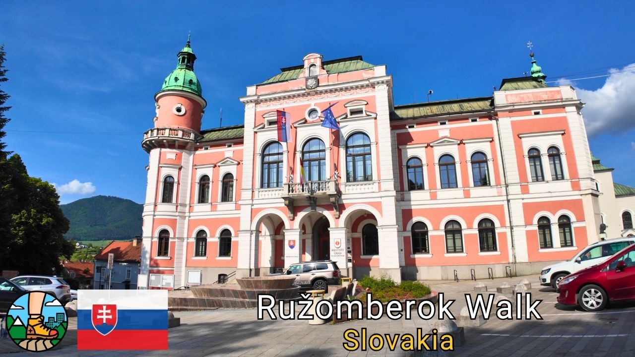 Ružomberok Eslovaquia | Recorrido a Pie por el Centro de la Ciudad | Walking Tour 4K 🚶&zwj;♂️🌍
