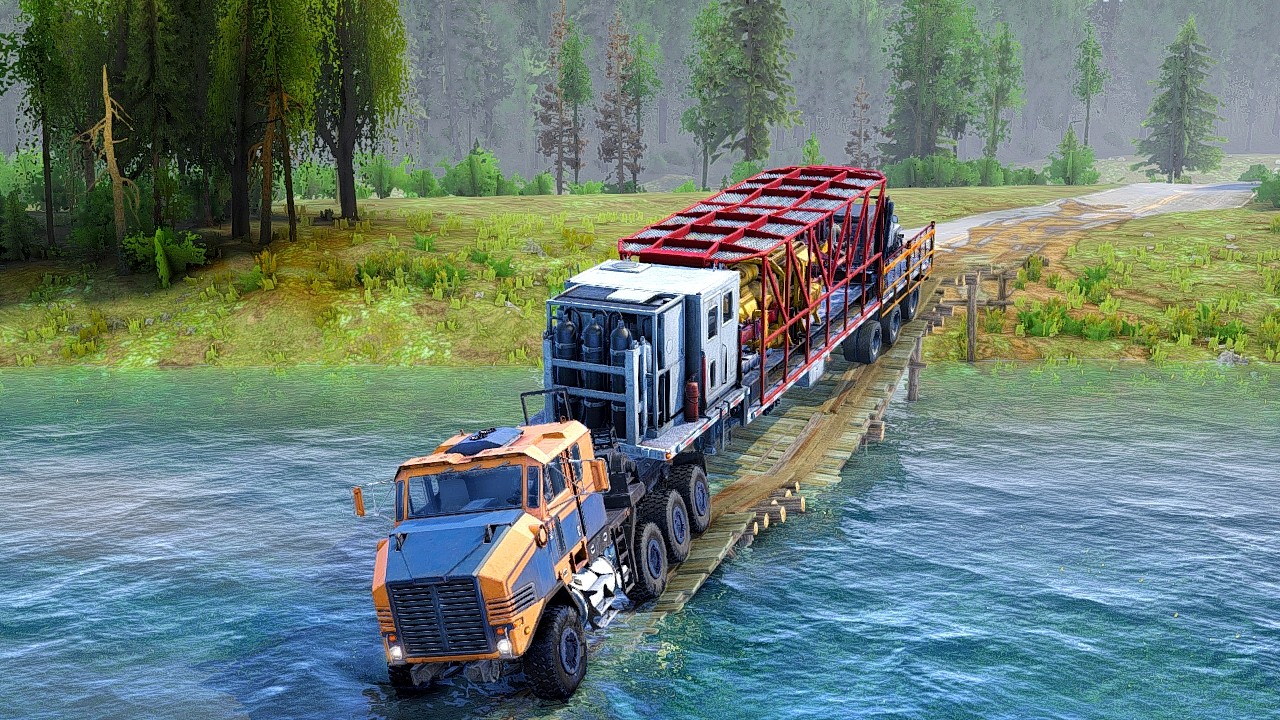 EXTREME Heavy Haul Truck Crosses Deadly Bridge