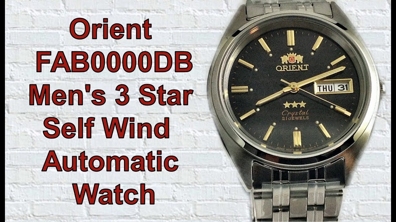 Orient FAB0000DB Men's 3 Star Stainless Steel Black Dial Self Wind Automatic Watch