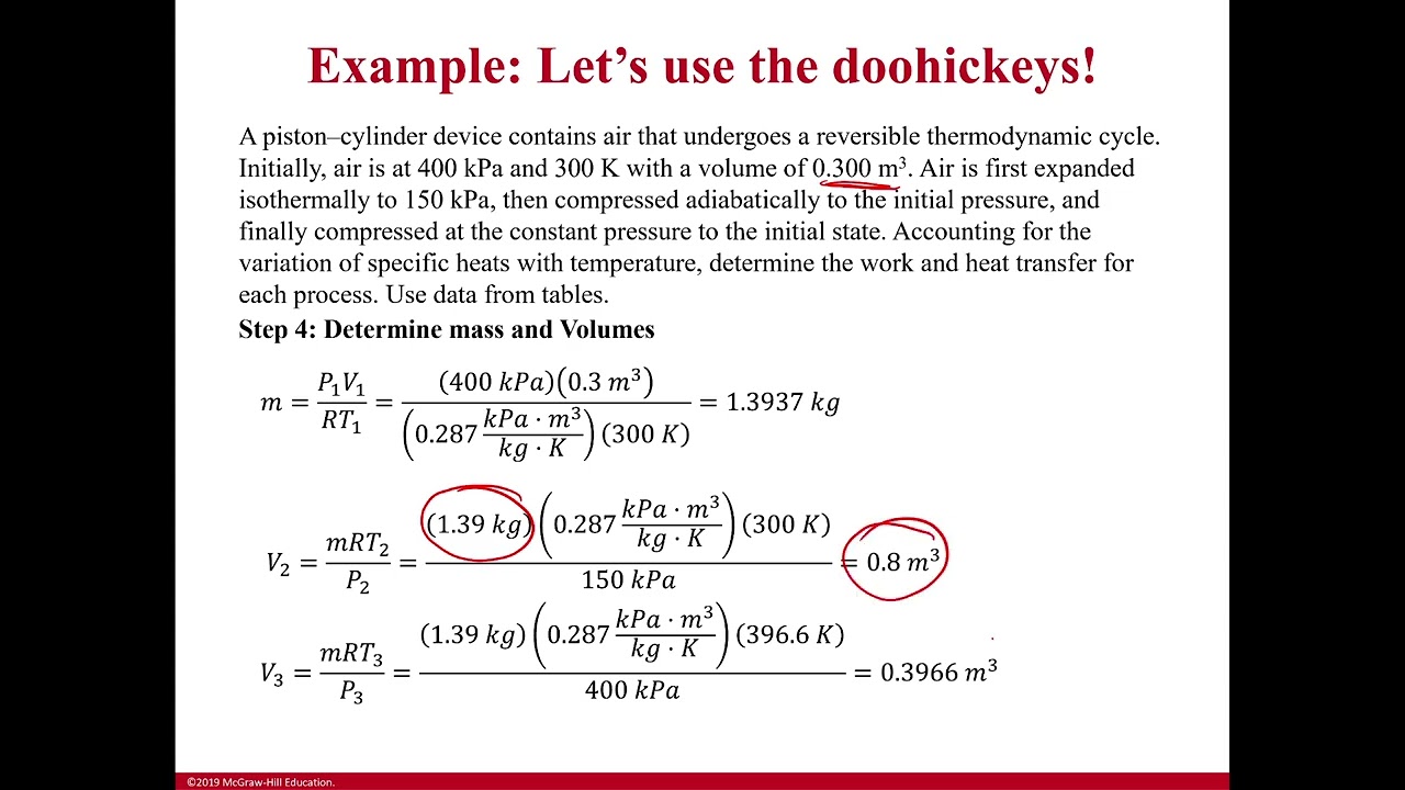 Example: Using Relative Pressure to Determine Heat Input and Work