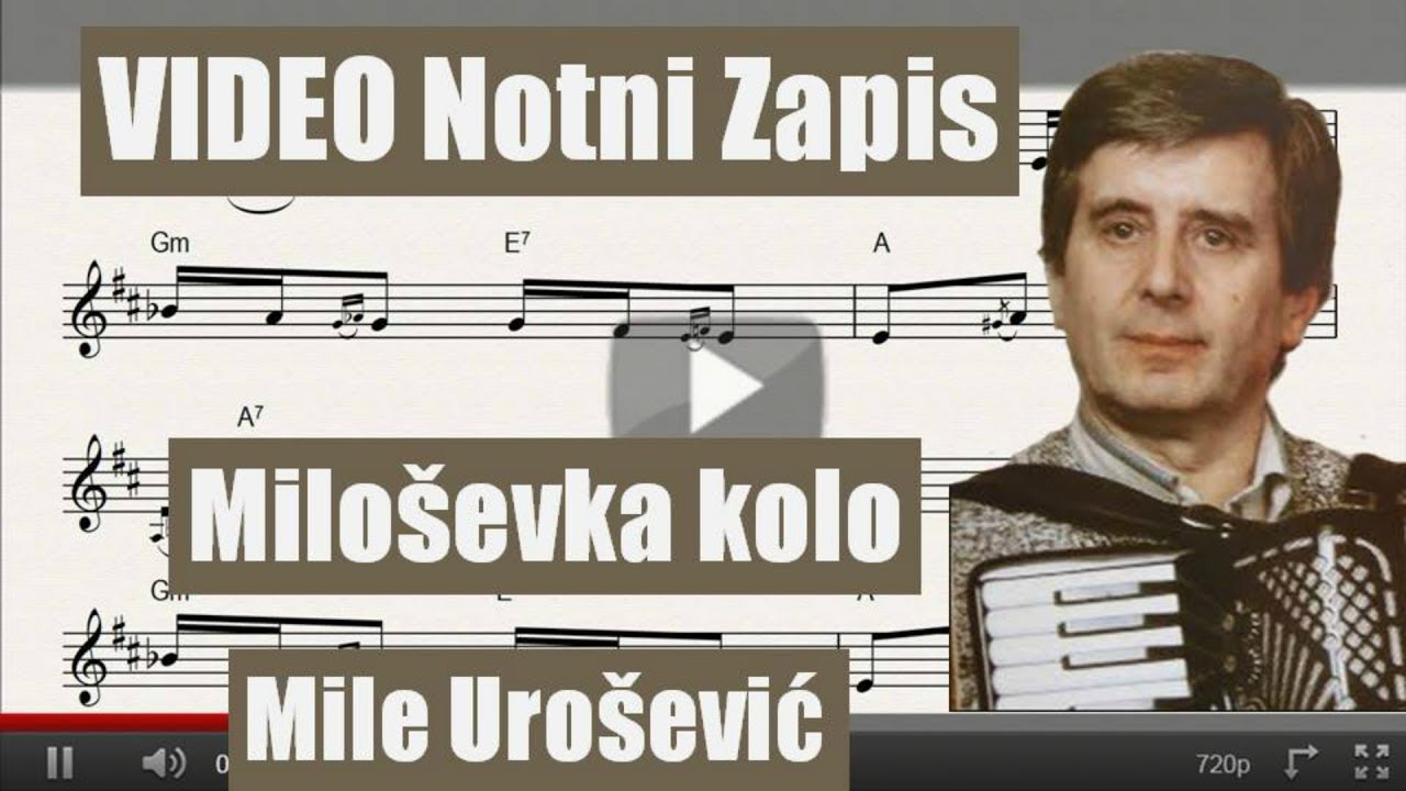 Notni zapis Milosevka kolo Mile Urosevic