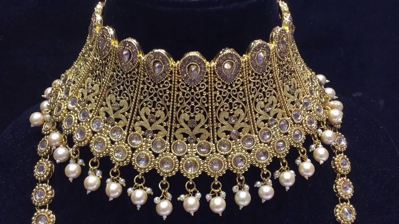 Choker Style Bridal Jewellery Set With Price | Gold Lct Wedding Jewellery Set