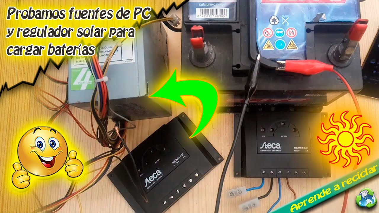 Probamos fuentes de PC y regulador solar para cargar baterías