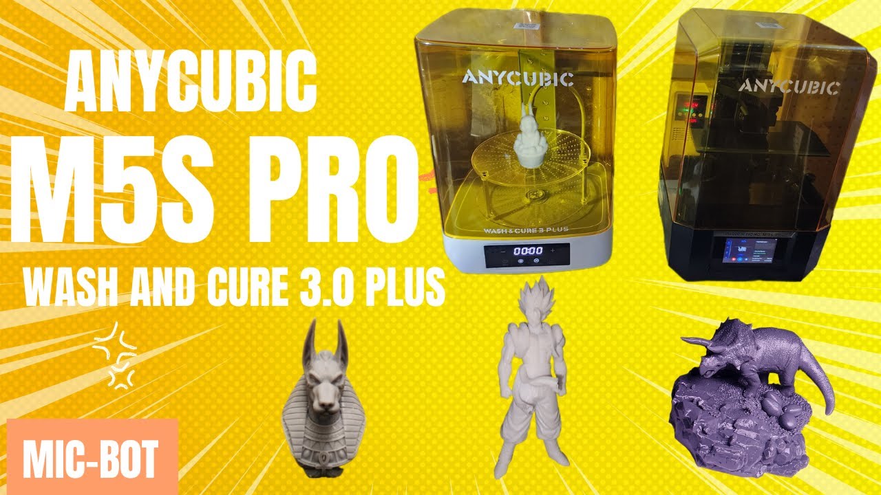 Распаковка, настройка и тестовая печать Anycubic M5s Pro и Wash Cure Station 3.0 Plus — краткий о...