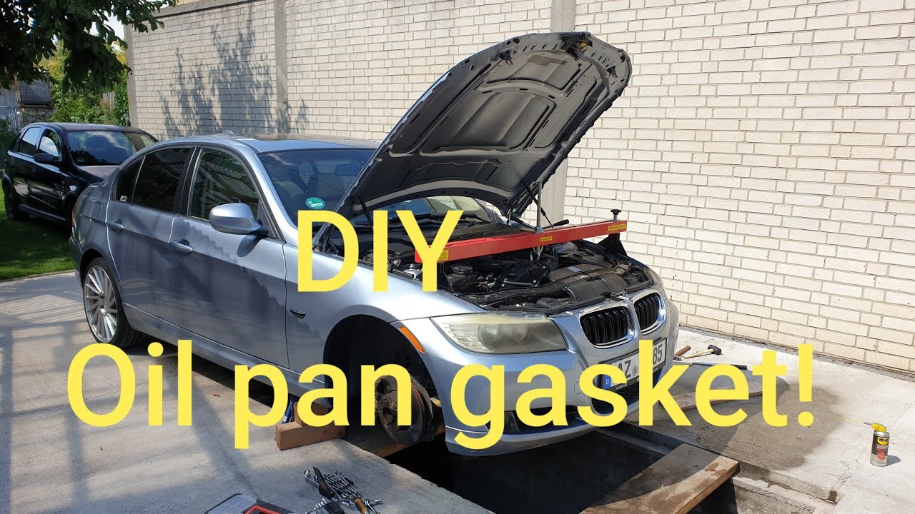 Home DIY oil pan gasket N52 engine! BMW E90 328i