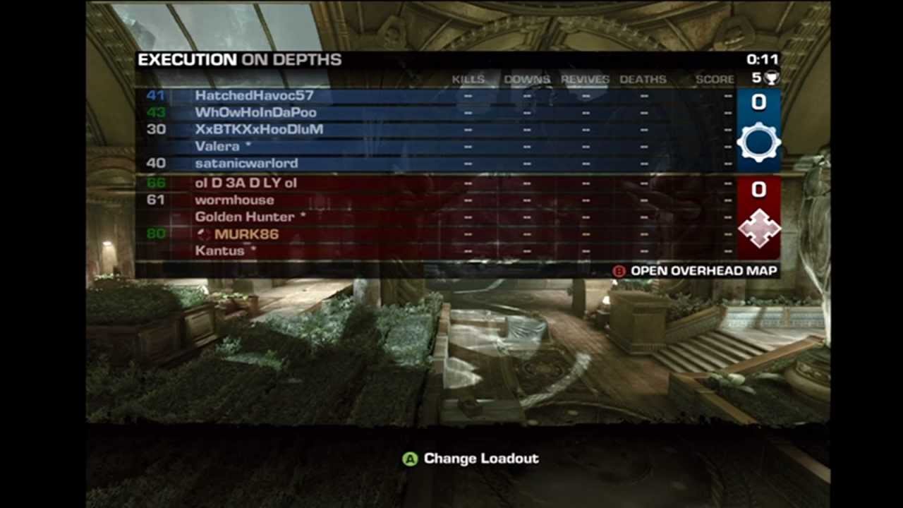 gears of war 3 :  depths execution (gnasher in full effect)