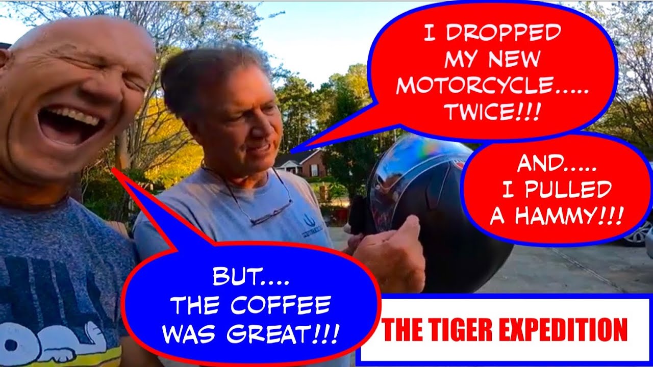 DROPPED MOTORCYCLES, Hot Coffee and a PULLED HAMSTRING!!!