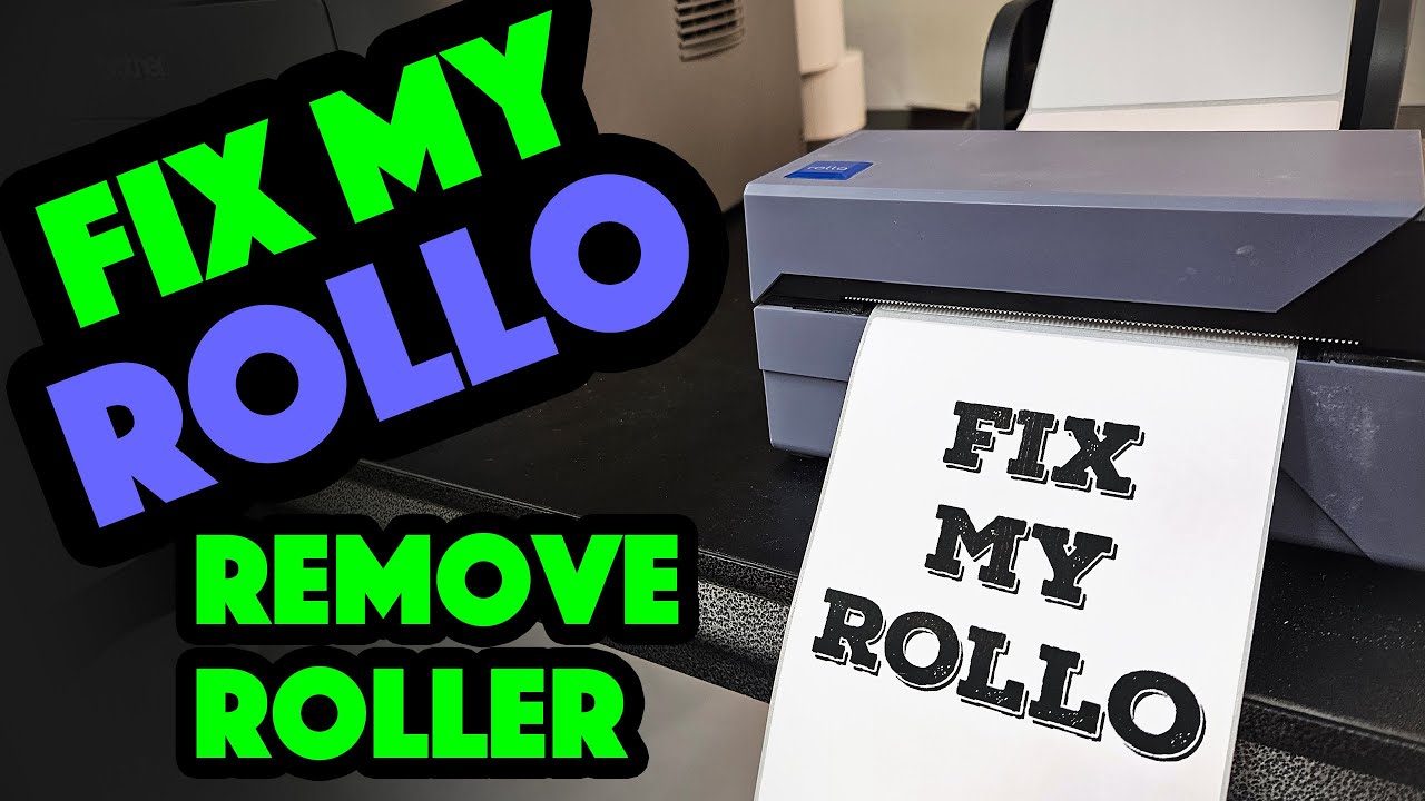 Rollo Label Printer: Remove Roller Bar to Clear a Jam