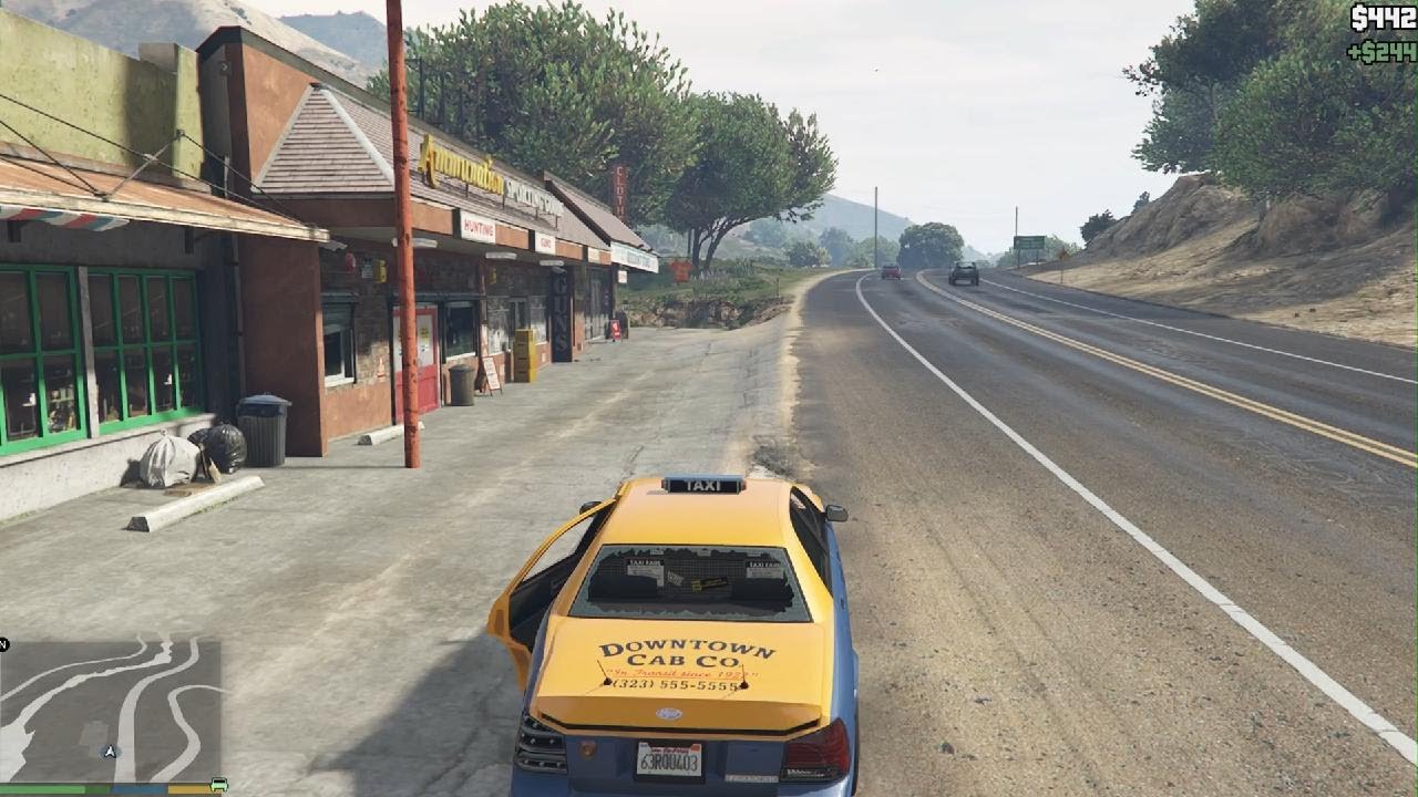 Grand Theft V cab Ride an Police shoootout