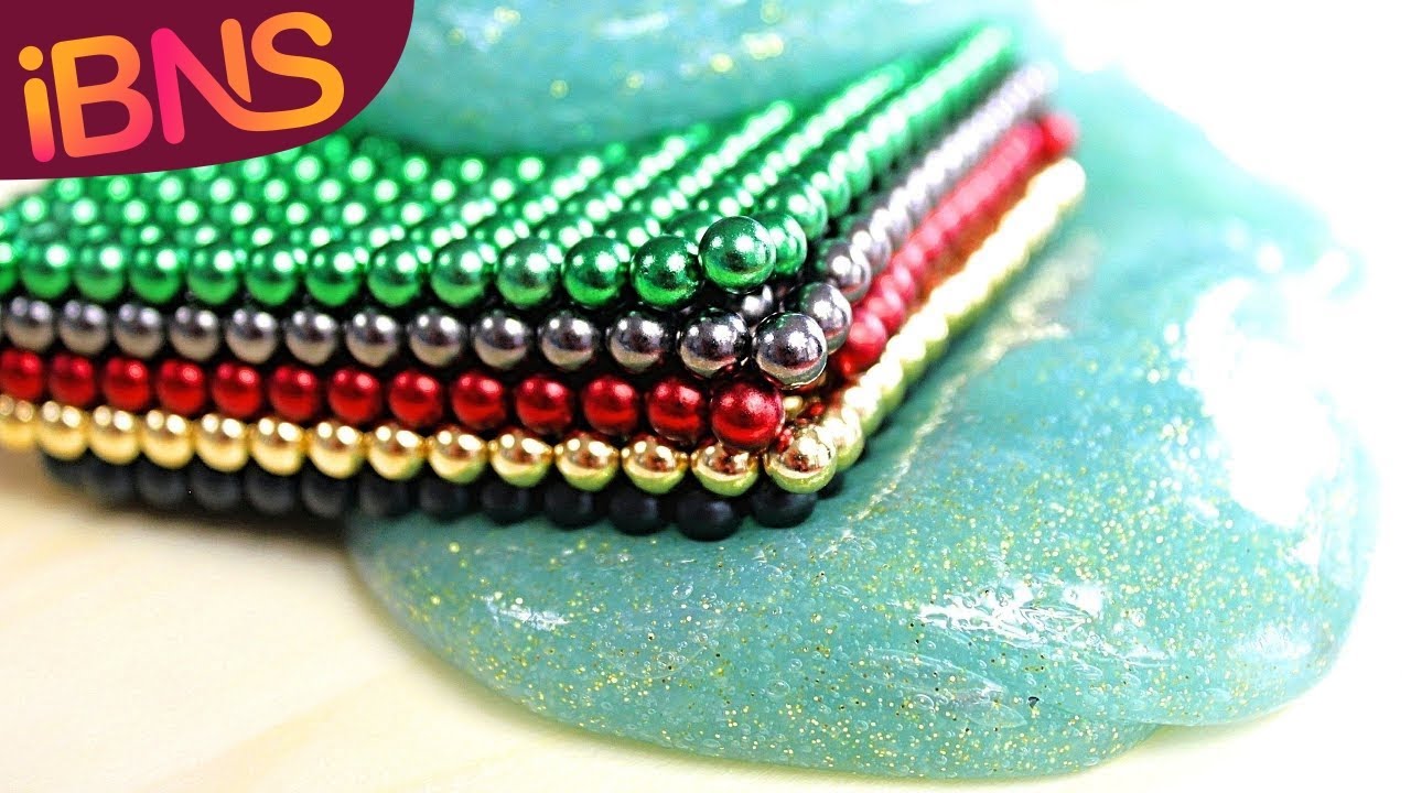 Playing with 1000 mini magnetic balls! (pt. 5, Making DIY SLIME ASMR, fun and buckyballs)