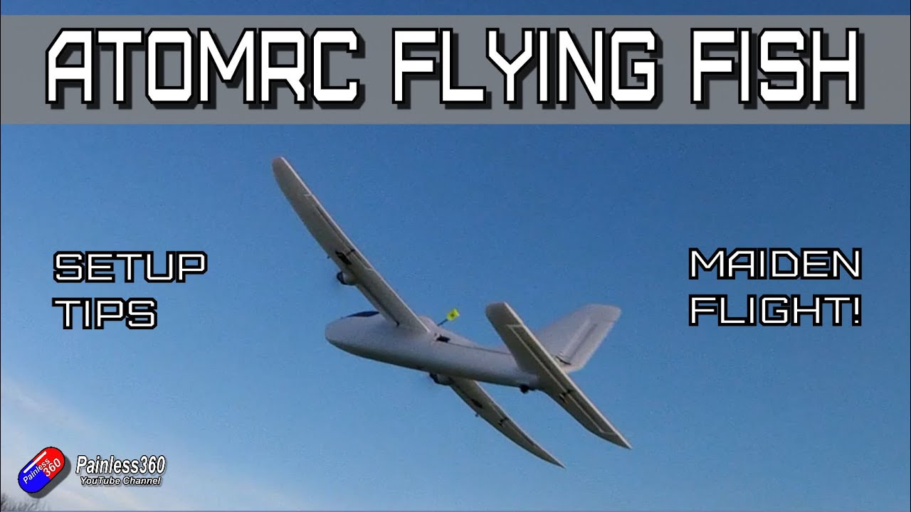 AtomRC Flying Fish: Setup tips and maiden flight!!