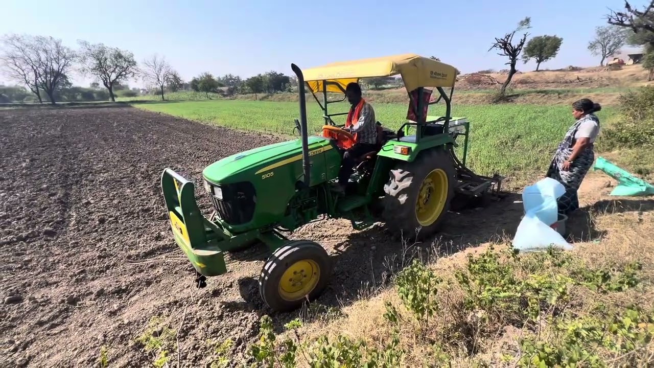 Khet Mai गेहू lagaya jonh deere से tractor video 