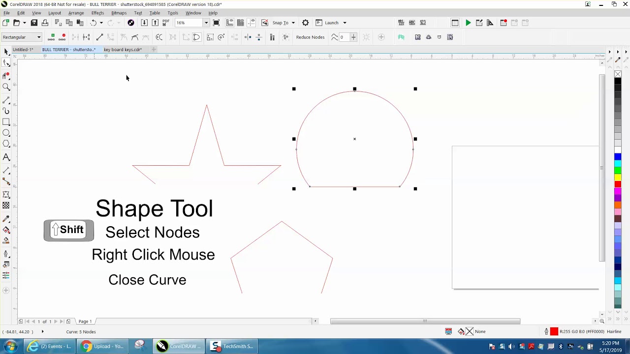 Corel Draw Tips & Tricks Shape Tool to Close Curve