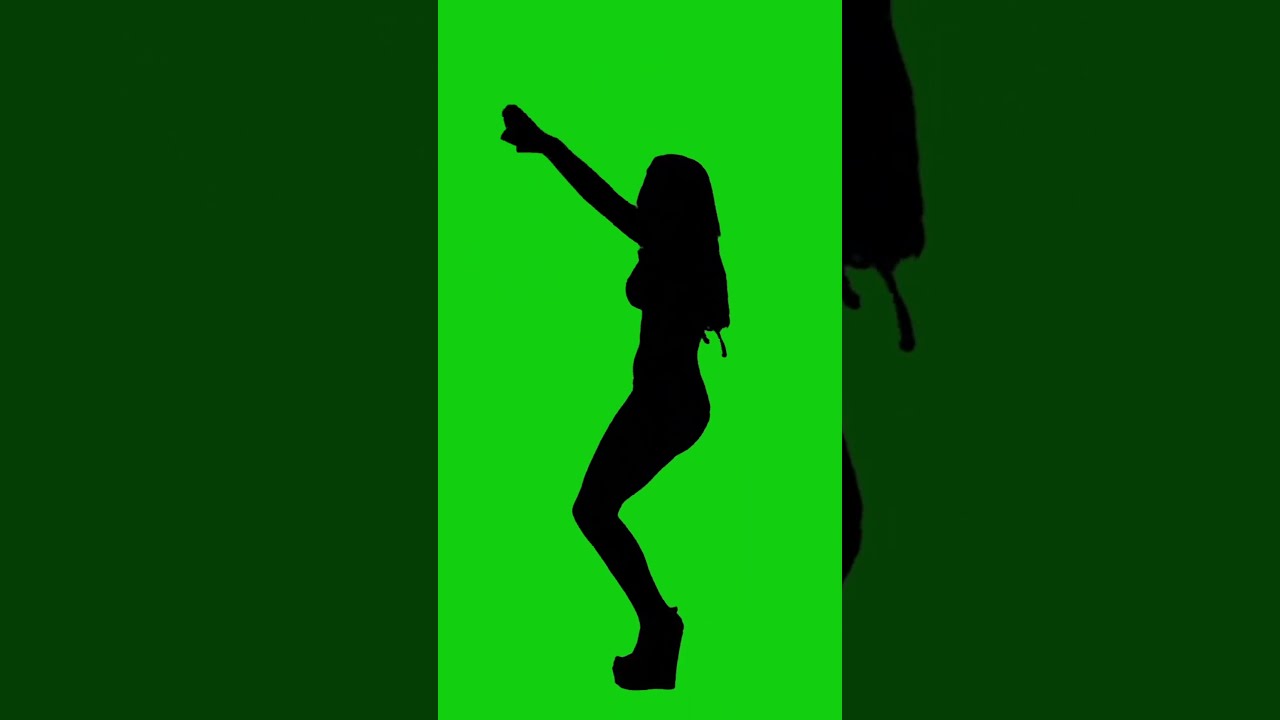Dancing Female Shadow with Green Screen #shorts - VideNoCopy