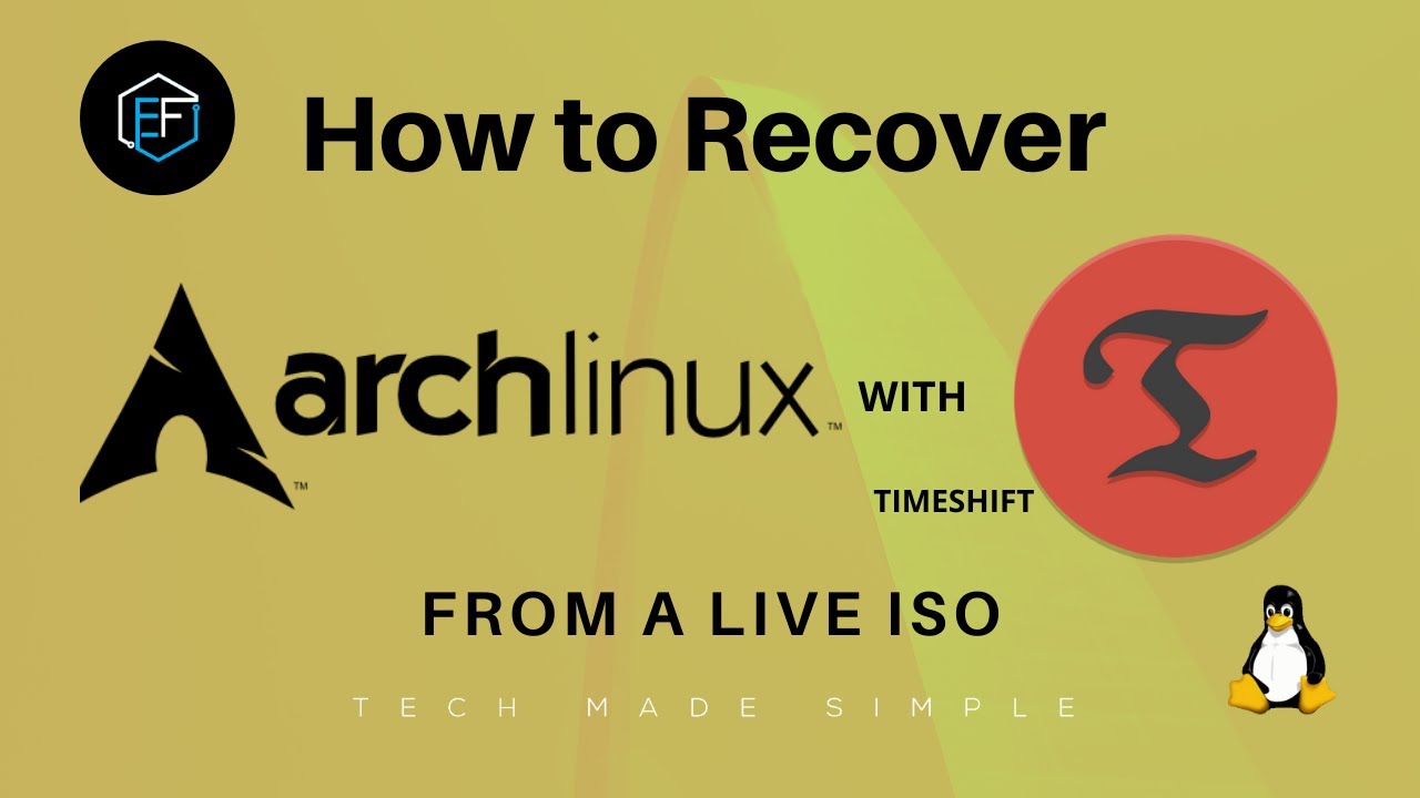 Arch Linux Recovery: recover GRUB and the system from a live ISO