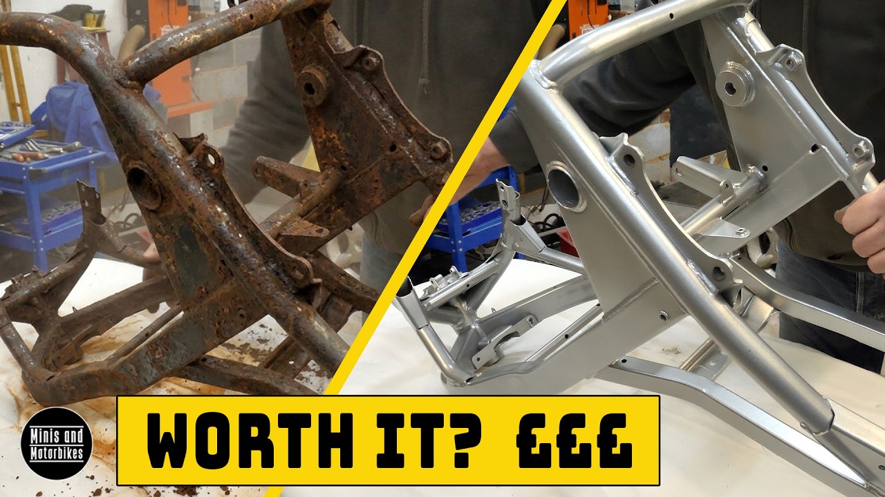 Motorbike Frame Powder Coating Silver Dream Machine Transformation