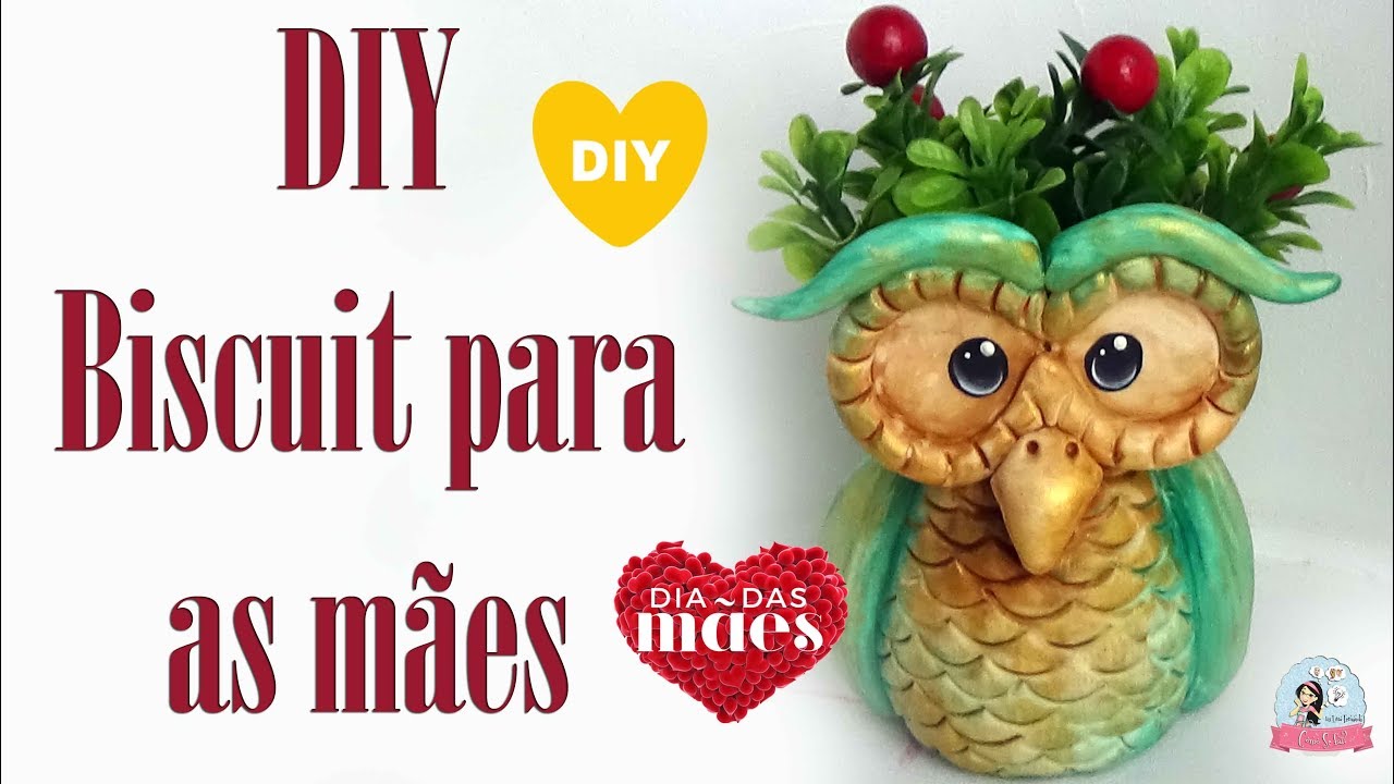 DIY- vasinho de Biscuit para a Mãe