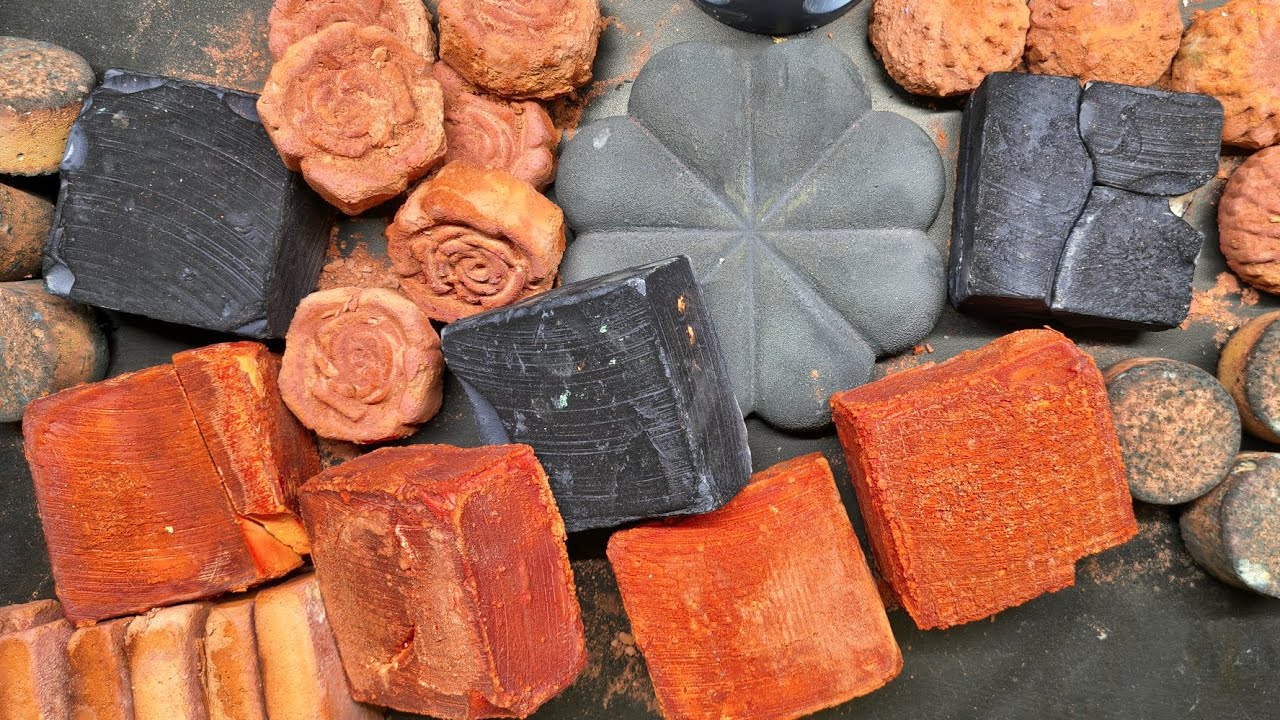 Red and black dyed blocks with reforms 