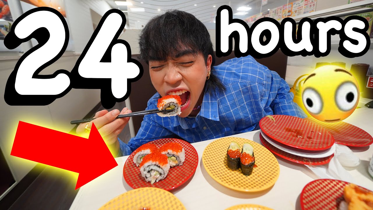 i ate ONLY SUSHI for 24 hours in Japan... and this happened lol | worldofxtra