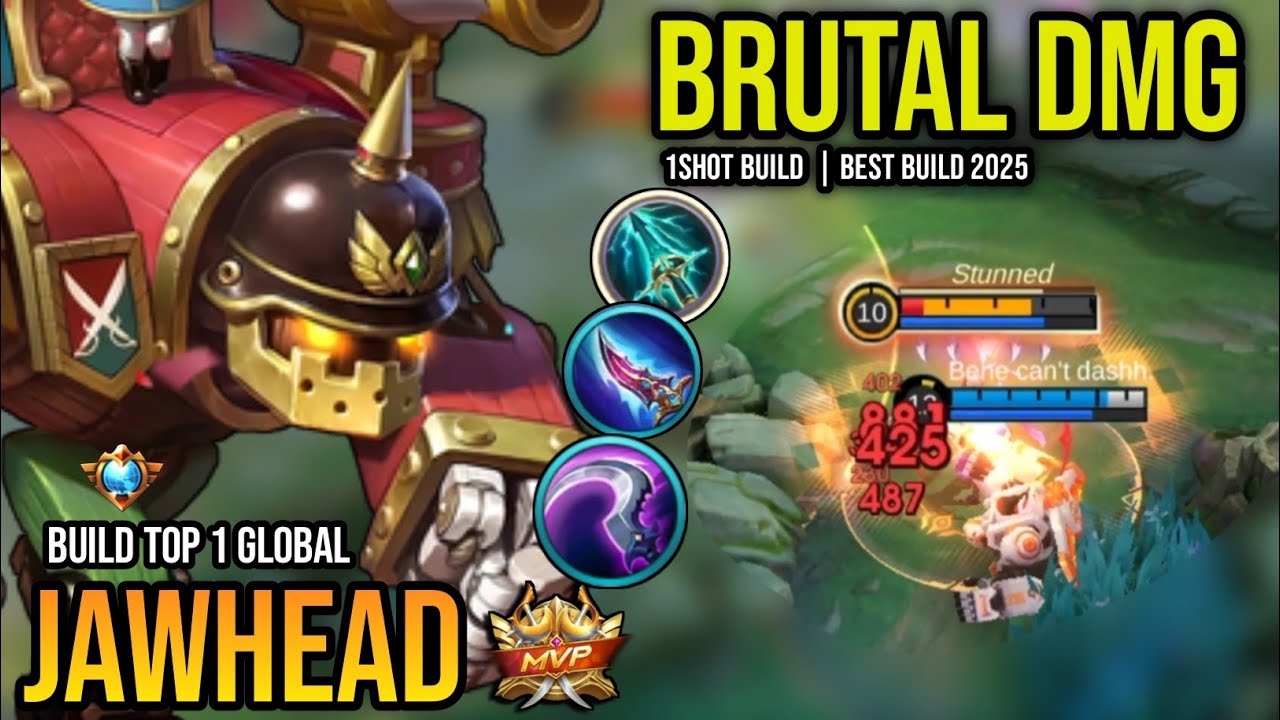 1SHOT BUILD! JAWHEAD BEST BUILD 2025 | BUILD TOP 1 GLOBAL JAWHEAD GAMEPLAY | MOBILE LEGENDS✓