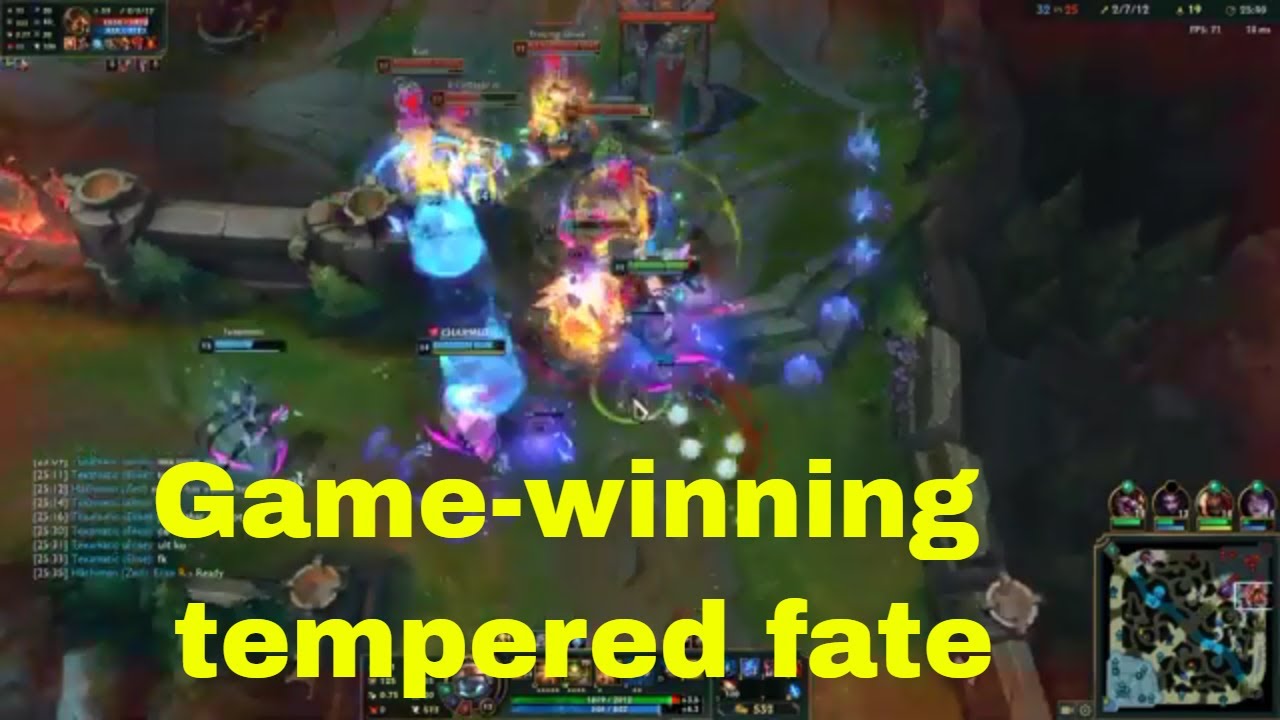 Game winning tempered fate League of Legends