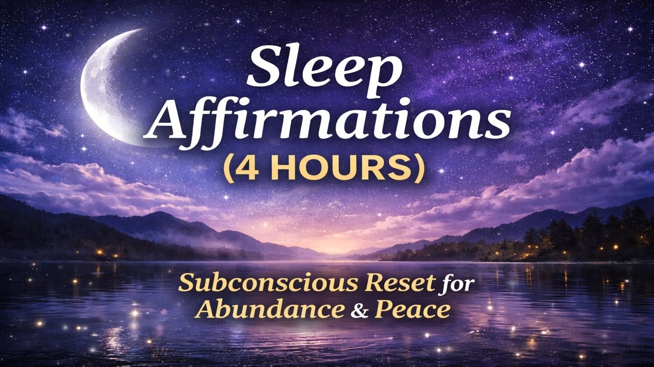 Sleep Affirmations (4 HOURS) ✨ Subconscious Reset for Abundance, Confidence & Peace
