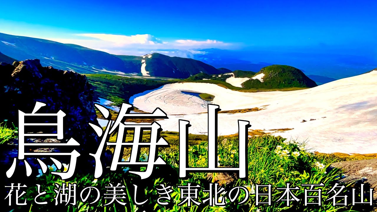 【登山】花咲く初夏の鳥海山｜鉾立から象潟口ルートで鳥海湖を経て新山＆七高山へ日帰り登山＜東北の山/4K映像＞