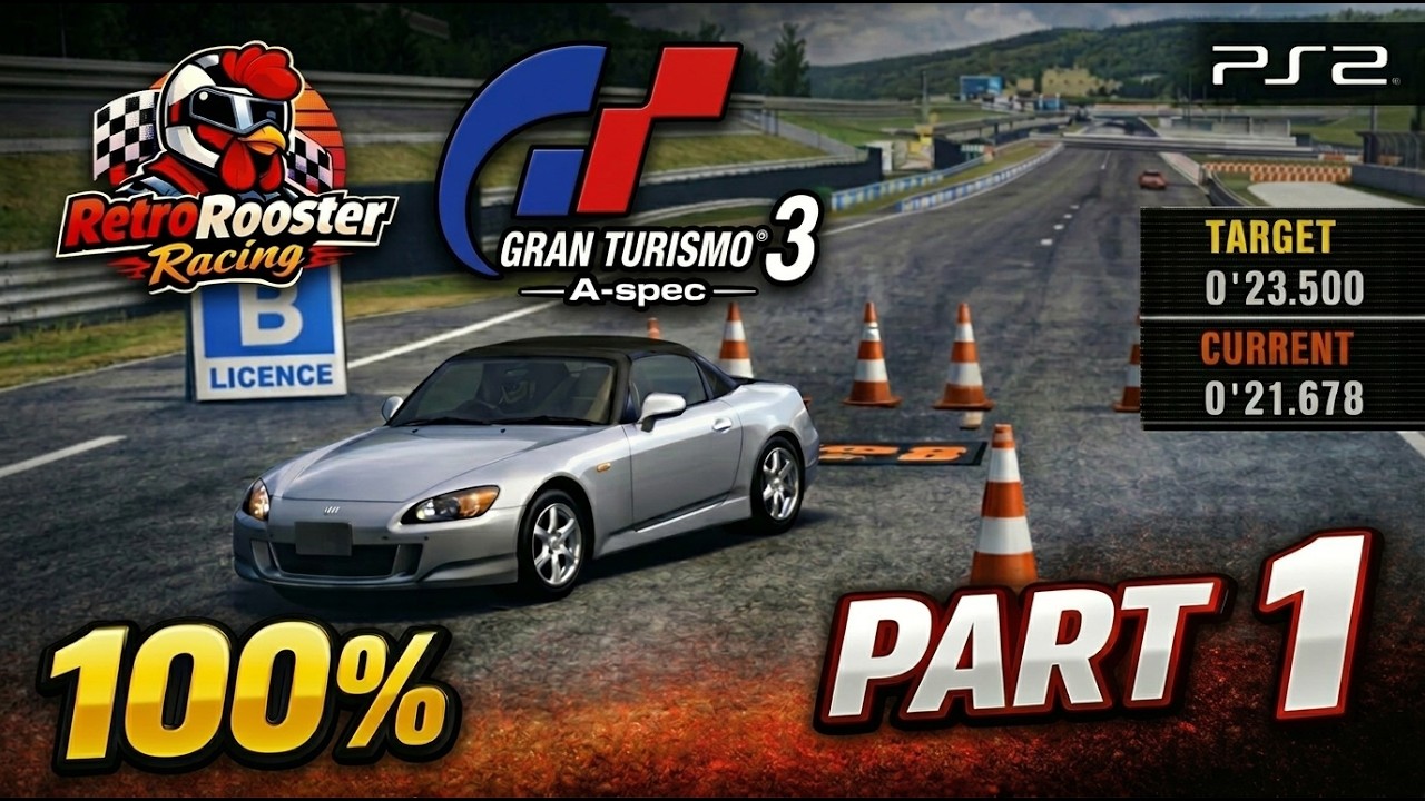 Gran Turismo 3 PS2 – Part 1 | B License All Gold | License Tests Begin